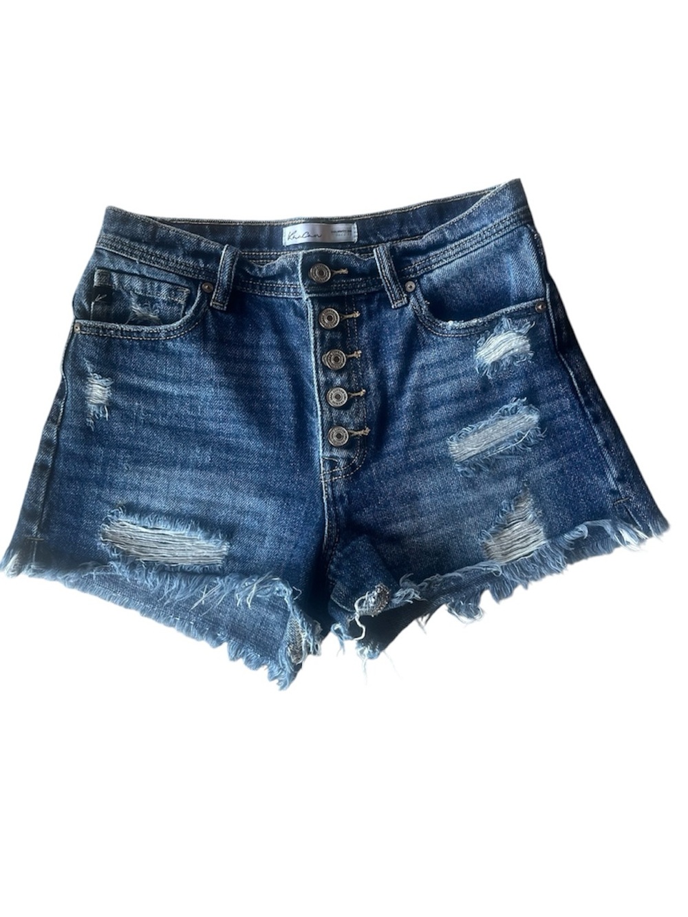 Kancan distressed denim shorts